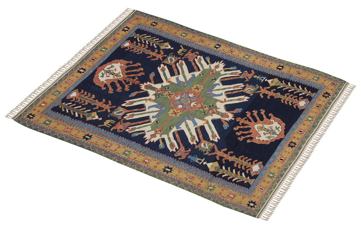 Handwoven Kilim,Turkish Kilim Rug,Oushak Kilim,Handspun Wool Kilim Rug, New Kilim Rug,Natural Color Kilim, 4.11x6.2 feet Kilim,5x6 Kilim Rug