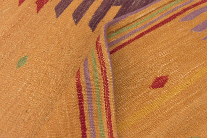 Handwoven Kilim,Turkish Kilim Rug,Oushak Kilim,Handspun Wool Kilim Rug,New Kilim Rug, Natural Color Kilim, 2.7 x 10 feet Kilim,3x10 Kilim Rug