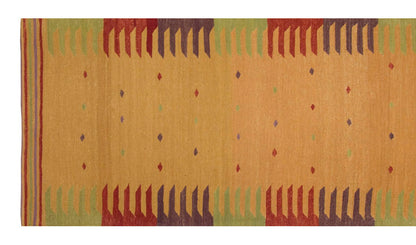 Handwoven Kilim,Turkish Kilim Rug,Oushak Kilim,Handspun Wool Kilim Rug,New Kilim Rug, Natural Color Kilim, 2.7 x 10 feet Kilim,3x10 Kilim Rug