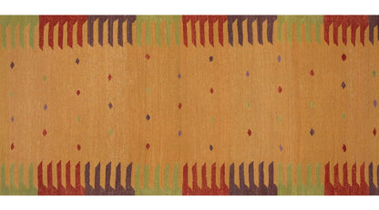 Handwoven Kilim,Turkish Kilim Rug,Oushak Kilim,Handspun Wool Kilim Rug,New Kilim Rug, Natural Color Kilim, 2.7 x 10 feet Kilim,3x10 Kilim Rug