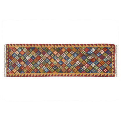 Handwoven Kilim,Turkish Kilim Rug,Oushak Kilim,Handspun Wool Kilim Rug,New Kilim Rug, Natural Color Kilim, 2.7x9 feet Kilim,3x9 Kilim Rug