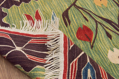 Handwoven Kilim,Turkish Kilim Rug,Oushak Kilim,Handspun Wool Kilim Rug,New Kilim Rug, Natural Color Kilim, 2.8x7.3 feet Kilim,3x7 Kilim Rug
