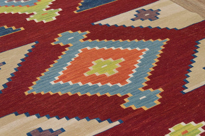 Handwoven Kilim,Turkish Kilim Rug,Oushak Kilim,Handspun Wool Kilim Rug,New Kilim Rug, Natural Color Kilim, 3x8 feet Kilim,3x8 Kilim Rug