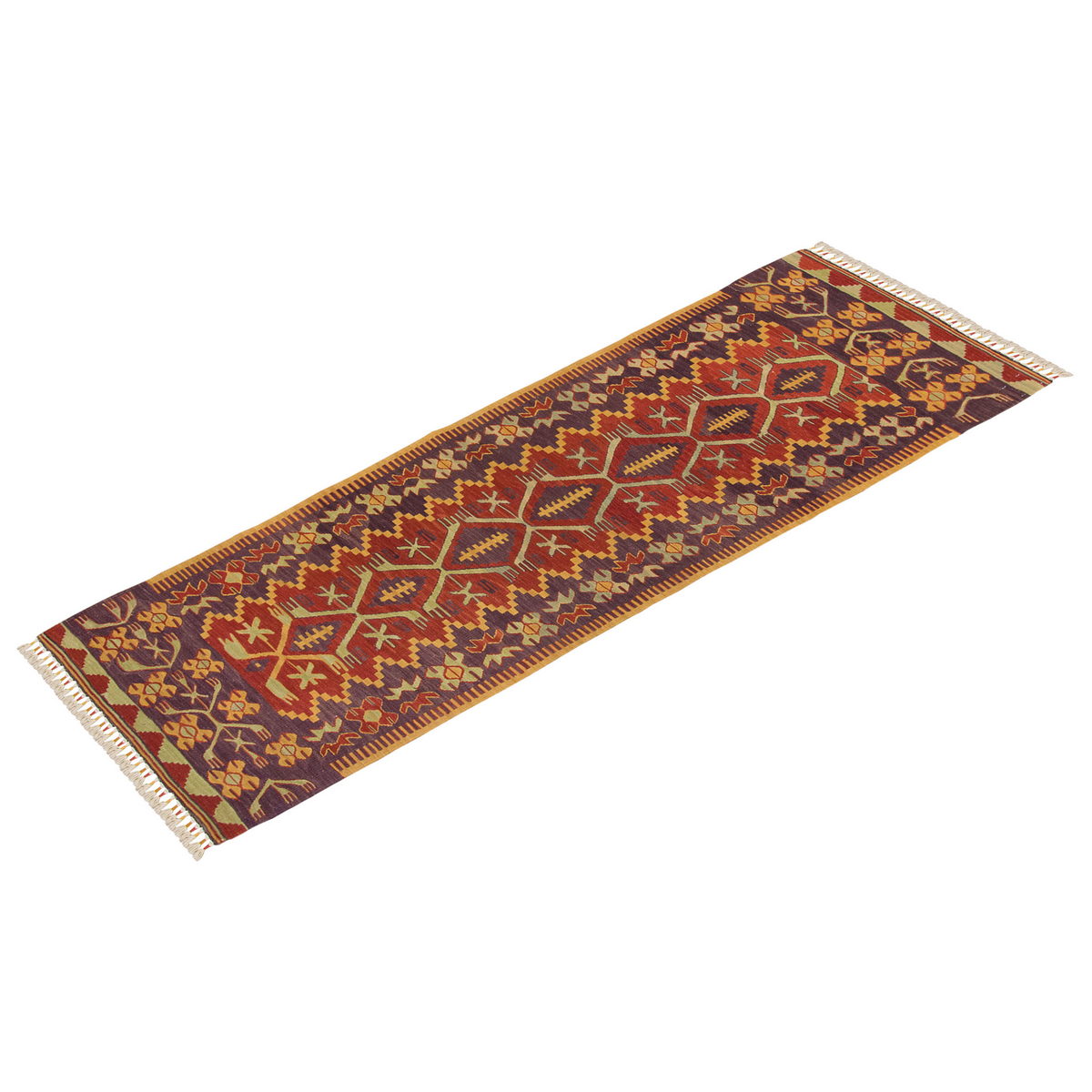 Natural Color Kilim, Oushak Kilim,Handspun Wool Kilim Rug, Handwoven Kilim,New Kilim Rug, 2x6.2 feet Kilim,2x6 Kilim Rug,Turkish Kilim Rug