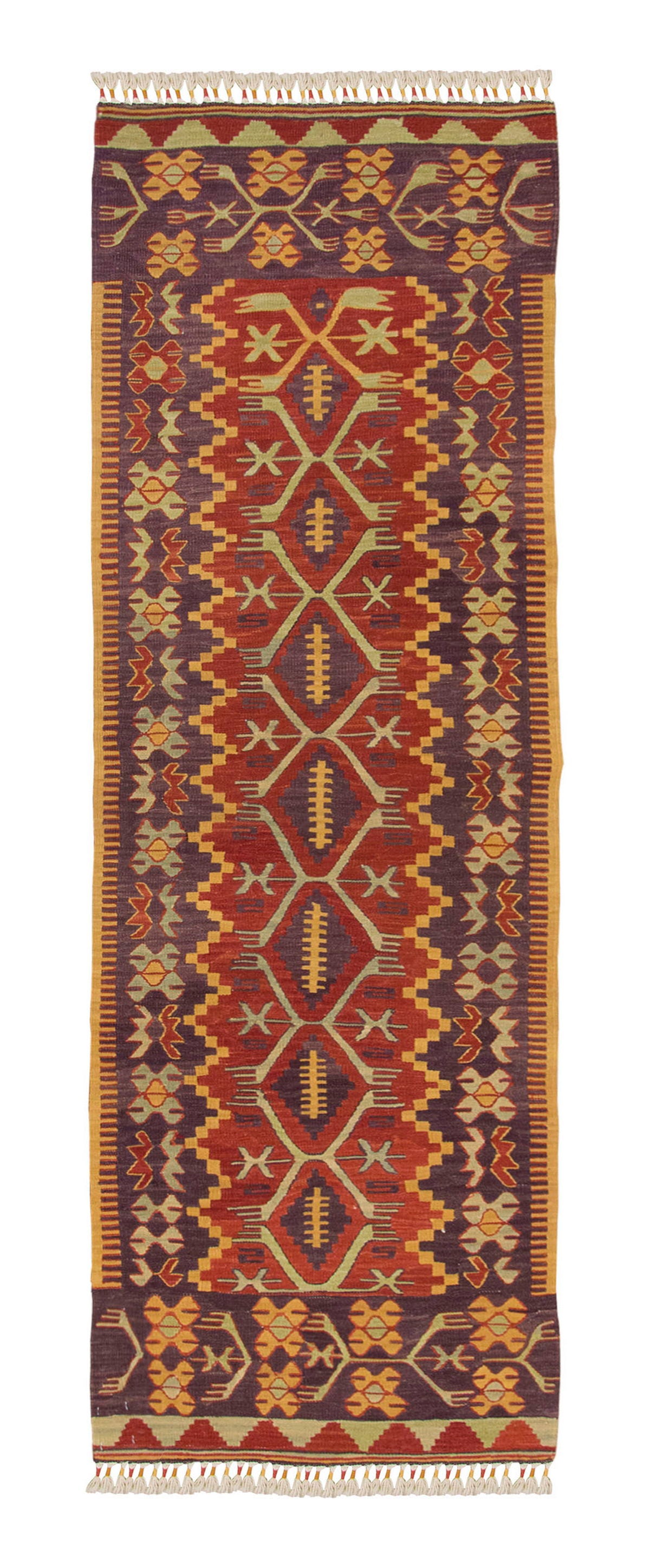 Natural Color Kilim, Oushak Kilim,Handspun Wool Kilim Rug, Handwoven Kilim,New Kilim Rug, 2x6.2 feet Kilim,2x6 Kilim Rug,Turkish Kilim Rug