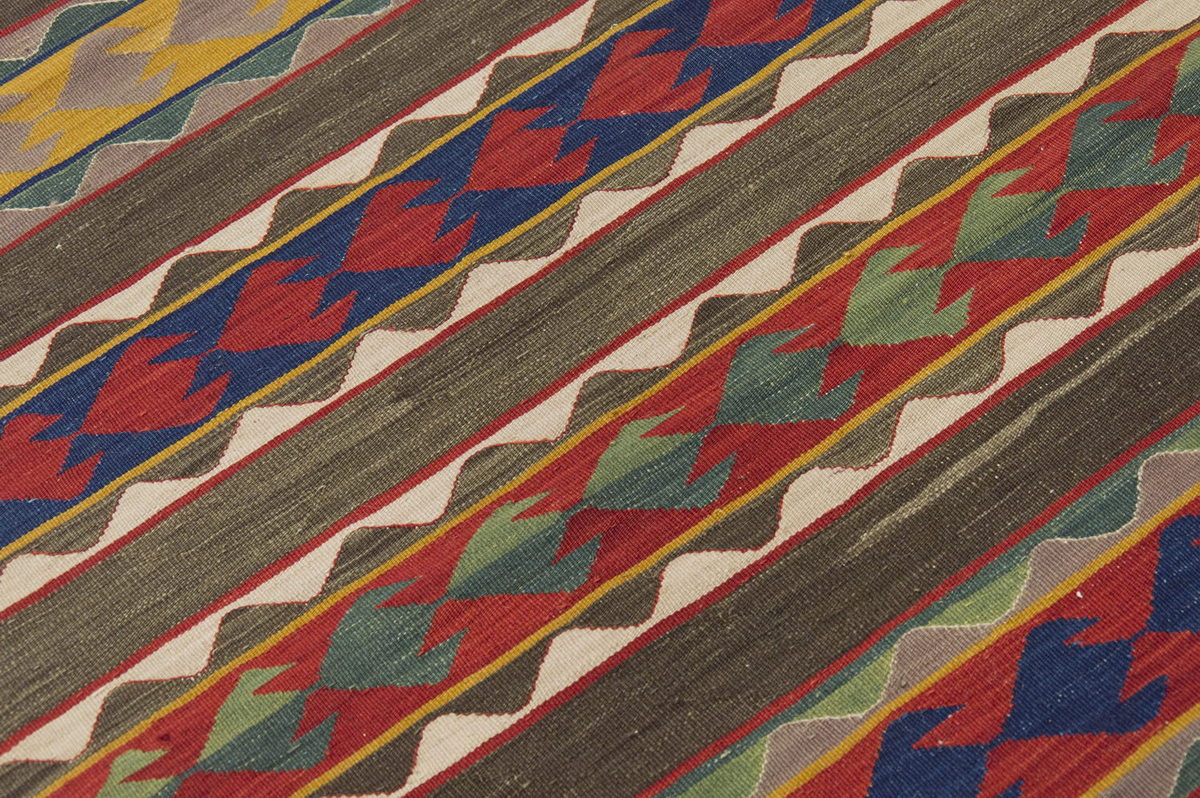 Natural Color Kilim, Oushak Kilim,Handspun Wool Kilim Rug, Handwoven Kilim,New Kilim Rug, 3x7.5 feet Kilim,3x7 Kilim Rug,Turkish Kilim Rug
