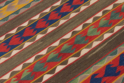 Natural Color Kilim, Oushak Kilim,Handspun Wool Kilim Rug, Handwoven Kilim,New Kilim Rug, 3x7.5 feet Kilim,3x7 Kilim Rug,Turkish Kilim Rug
