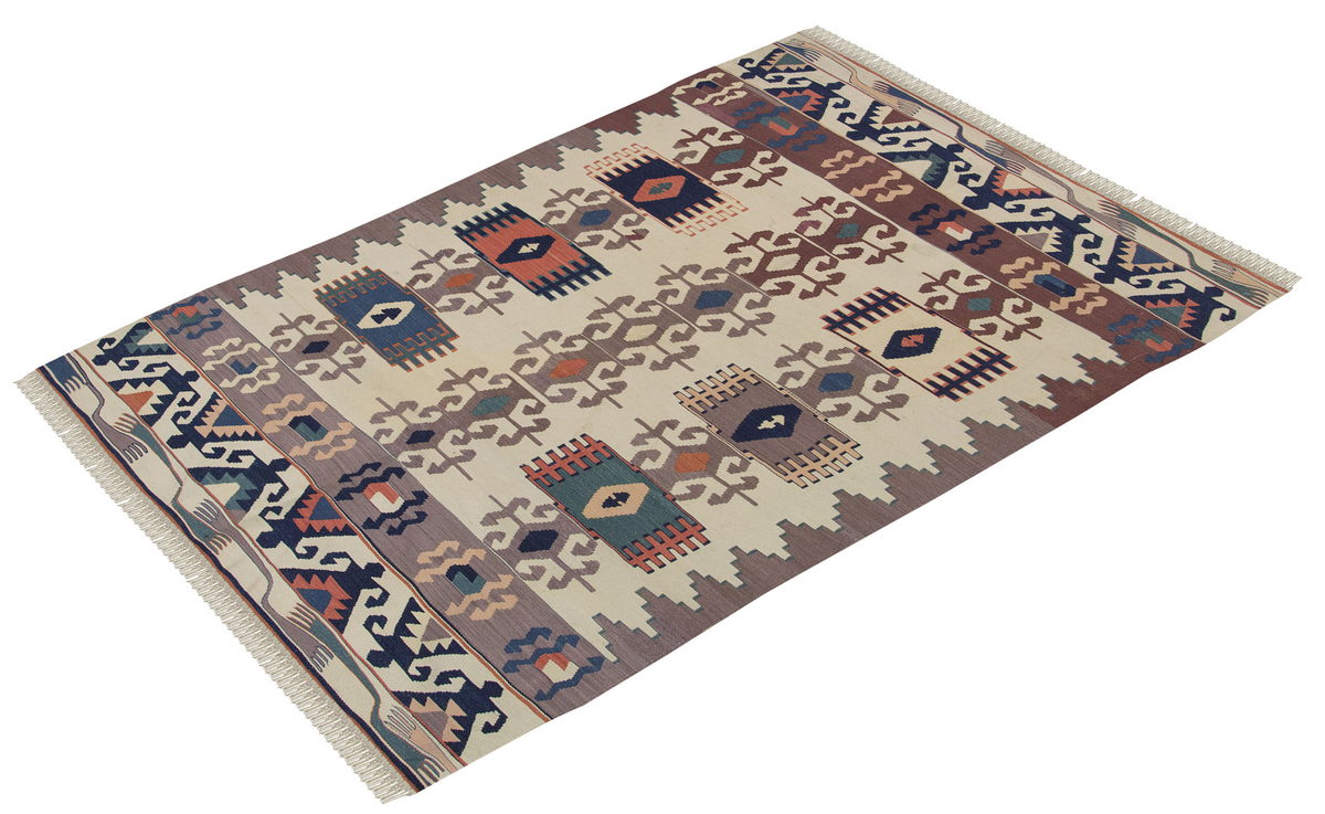 Natural Color Kilim, Oushak Kilim,Handspun Wool Kilim Rug, Handwoven Kilim,New Kilim Rug, 4.1x6.1 feet Kilim,4x6 Kilim Rug,Turkish Kilim Rug