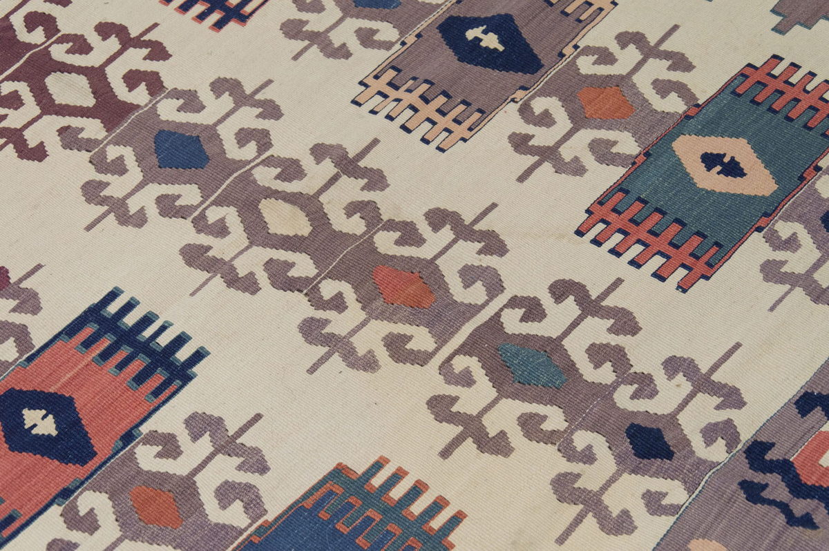 Natural Color Kilim, Oushak Kilim,Handspun Wool Kilim Rug, Handwoven Kilim,New Kilim Rug, 4.1x6.1 feet Kilim,4x6 Kilim Rug,Turkish Kilim Rug