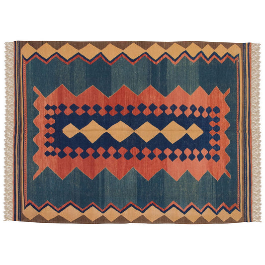 Natural Color Kilim, Oushak Kilim,Handspun Wool Kilim Rug, Handwoven Kilim,New Kilim Rug, 5.2x6.8 feet Kilim,5x7 Kilim Rug,Turkish Kilim Rug