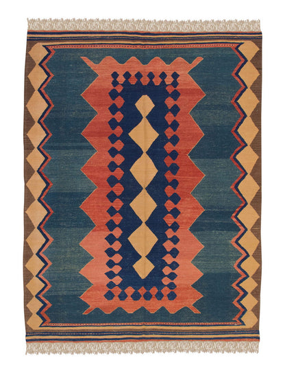 Natural Color Kilim, Oushak Kilim,Handspun Wool Kilim Rug, Handwoven Kilim,New Kilim Rug, 5.2x6.8 feet Kilim,5x7 Kilim Rug,Turkish Kilim Rug