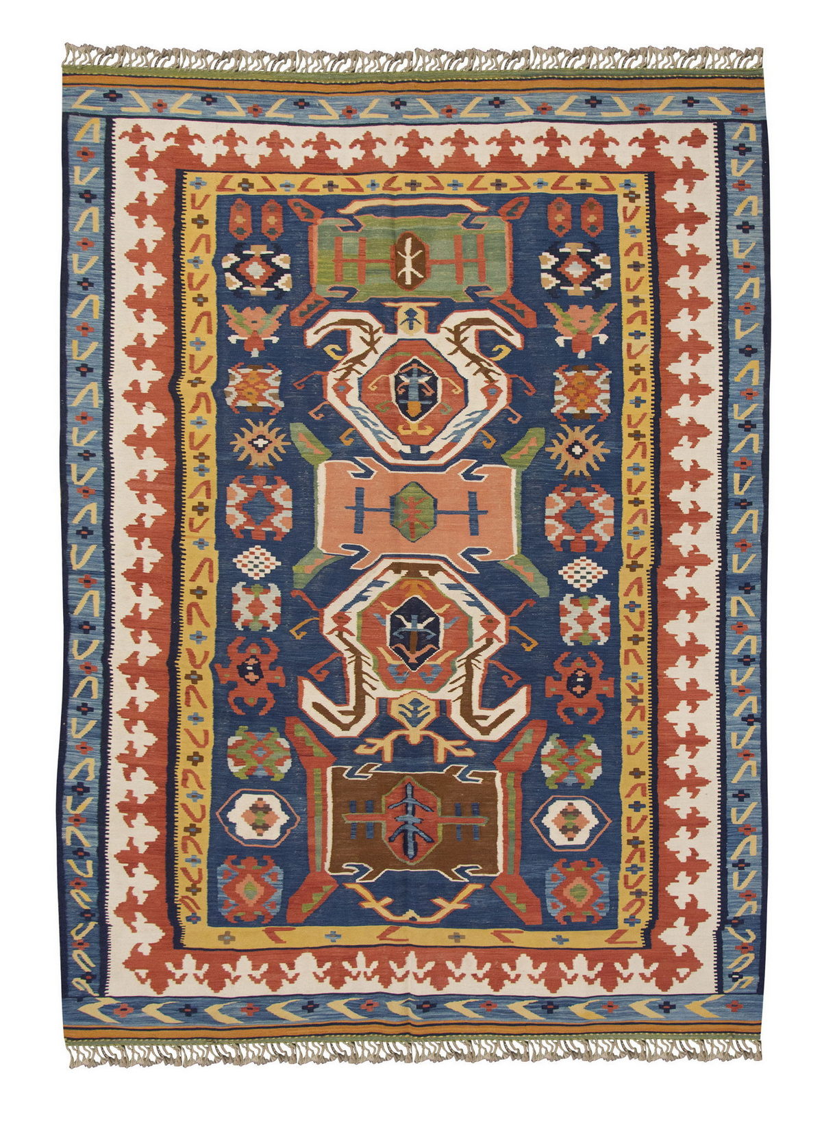 Natural Color Kilim, Oushak Kilim,Handspun Wool Kilim Rug, Handwoven Kilim,New Kilim Rug, 6.5x9.5 feet Kilim,6x9 Kilim Rug,Turkish Kilim Rug