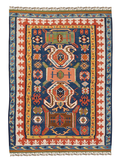 Natural Color Kilim, Oushak Kilim,Handspun Wool Kilim Rug, Handwoven Kilim,New Kilim Rug, 6.5x9.5 feet Kilim,6x9 Kilim Rug,Turkish Kilim Rug