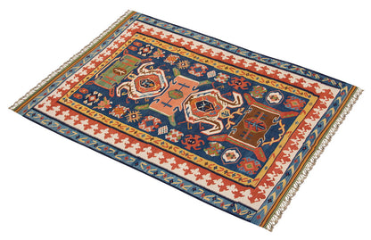 Natural Color Kilim, Oushak Kilim,Handspun Wool Kilim Rug, Handwoven Kilim,New Kilim Rug, 6.5x9.5 feet Kilim,6x9 Kilim Rug,Turkish Kilim Rug