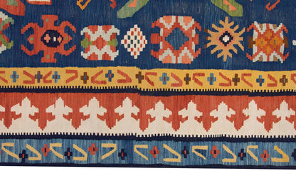 Natural Color Kilim, Oushak Kilim,Handspun Wool Kilim Rug, Handwoven Kilim,New Kilim Rug, 6.5x9.5 feet Kilim,6x9 Kilim Rug,Turkish Kilim Rug
