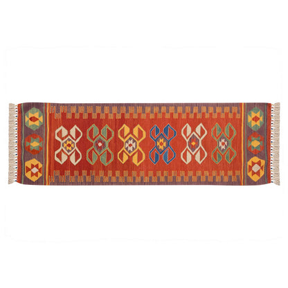 Natural Color Kilim, Oushak Kilim,Handspun Wool Kilim Rug,Handwoven Kilim,New Kilim Rug, 2.4x6.7 feet Kilim,2x7 Kilim Rug,Turkish Kilim Rug