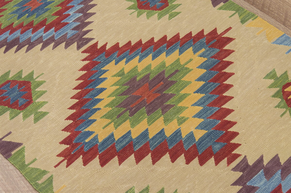 Natural Color Kilim, Oushak Kilim,Handspun Wool Kilim Rug,Handwoven Kilim,New Kilim Rug, 2.5x6.4 feet Kilim,3x6 Kilim Rug,Turkish Kilim Rug
