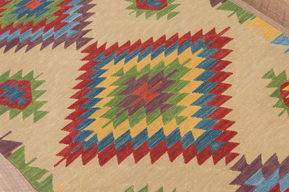 Natural Color Kilim, Oushak Kilim,Handspun Wool Kilim Rug,Handwoven Kilim,New Kilim Rug, 2.5x6.4 feet Kilim,3x6 Kilim Rug,Turkish Kilim Rug