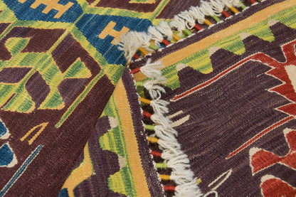 Natural Color Kilim, Oushak Kilim,Handspun Wool Kilim Rug,Handwoven Kilim,New Kilim Rug, 2.7x6.9 feet Kilim,3x7 Kilim Rug,Turkish Kilim Rug