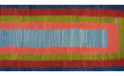 Natural Color Kilim, Oushak Kilim,Handspun Wool Kilim Rug,Handwoven Kilim,New Kilim Rug, 2.9 X 10.3 feet Kilim,3X10 Kilim Rug,Turkish Kilim Rug