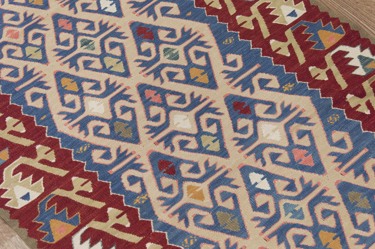 Natural Color Kilim, Oushak Kilim,Handspun Wool Kilim Rug,Handwoven Kilim,New Kilim Rug, 2.9 x 7.2 feet Kilim,3x7 Kilim Rug,Turkish Kilim Rug