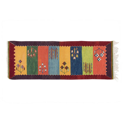 Natural Color Kilim, Oushak Kilim,Handspun Wool Kilim Rug,Handwoven Kilim,New Kilim Rug, 2.9x7.5 feet Kilim,3x8 Kilim Rug,Turkish Kilim Rug