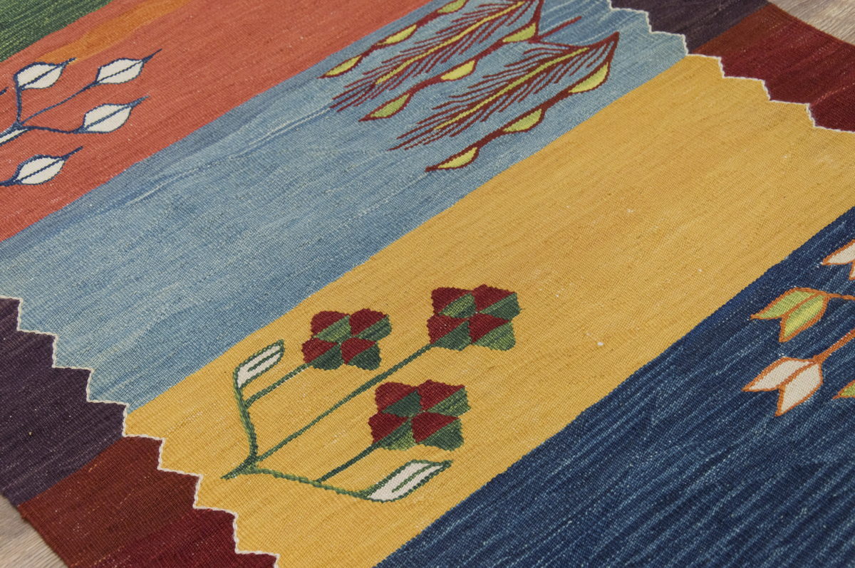 Natural Color Kilim, Oushak Kilim,Handspun Wool Kilim Rug,Handwoven Kilim,New Kilim Rug, 2.9x7.5 feet Kilim,3x8 Kilim Rug,Turkish Kilim Rug