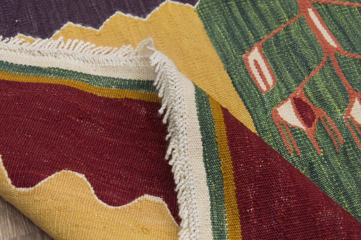 Natural Color Kilim, Oushak Kilim,Handspun Wool Kilim Rug,Handwoven Kilim,New Kilim Rug, 2.9x7.5 feet Kilim,3x8 Kilim Rug,Turkish Kilim Rug