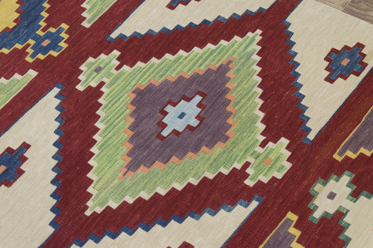 Natural Color Kilim, Oushak Kilim,Handspun Wool Kilim Rug,Handwoven Kilim,New Kilim Rug, 2.9x7.8 feet Kilim,3x8 Kilim Rug,Turkish Kilim Rug