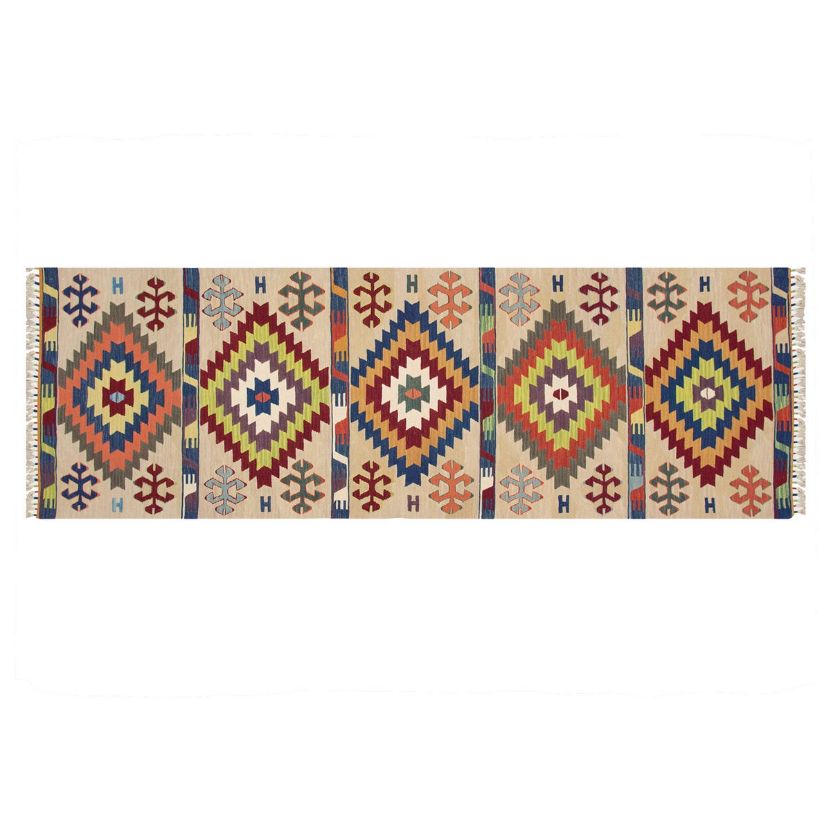 Natural Color Kilim, Oushak Kilim,Handspun Wool Kilim Rug,Handwoven Kilim,New Kilim Rug, 2.9x9 feet Kilim,3x9Kilim Rug,Turkish Kilim Rug