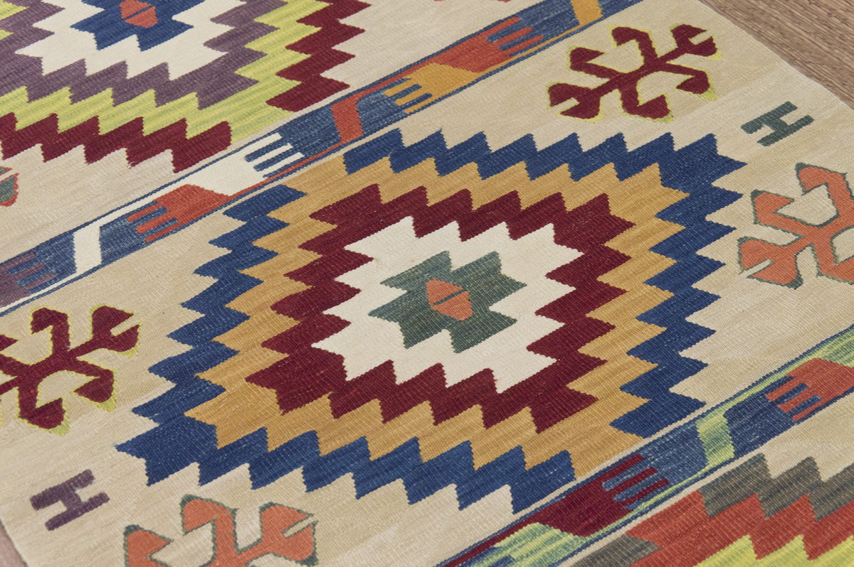 Natural Color Kilim, Oushak Kilim,Handspun Wool Kilim Rug,Handwoven Kilim,New Kilim Rug, 2.9x9 feet Kilim,3x9Kilim Rug,Turkish Kilim Rug