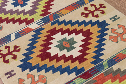 Natural Color Kilim, Oushak Kilim,Handspun Wool Kilim Rug,Handwoven Kilim,New Kilim Rug, 2.9x9 feet Kilim,3x9Kilim Rug,Turkish Kilim Rug