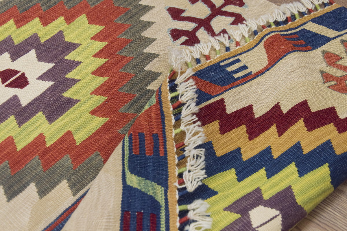 Natural Color Kilim, Oushak Kilim,Handspun Wool Kilim Rug,Handwoven Kilim,New Kilim Rug, 2.9x9 feet Kilim,3x9Kilim Rug,Turkish Kilim Rug