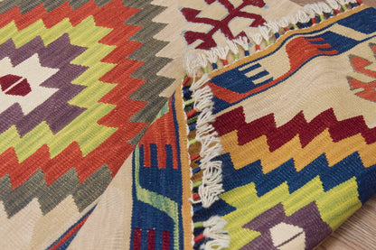 Natural Color Kilim, Oushak Kilim,Handspun Wool Kilim Rug,Handwoven Kilim,New Kilim Rug, 2.9x9 feet Kilim,3x9Kilim Rug,Turkish Kilim Rug