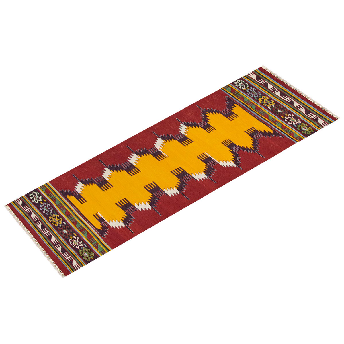 Natural Color Kilim, Oushak Kilim,Handspun Wool Kilim Rug,Handwoven Kilim,New Kilim Rug, 3 x 9'5 feet Kilim,3x9 Kilim Rug,Turkish Kilim Rug