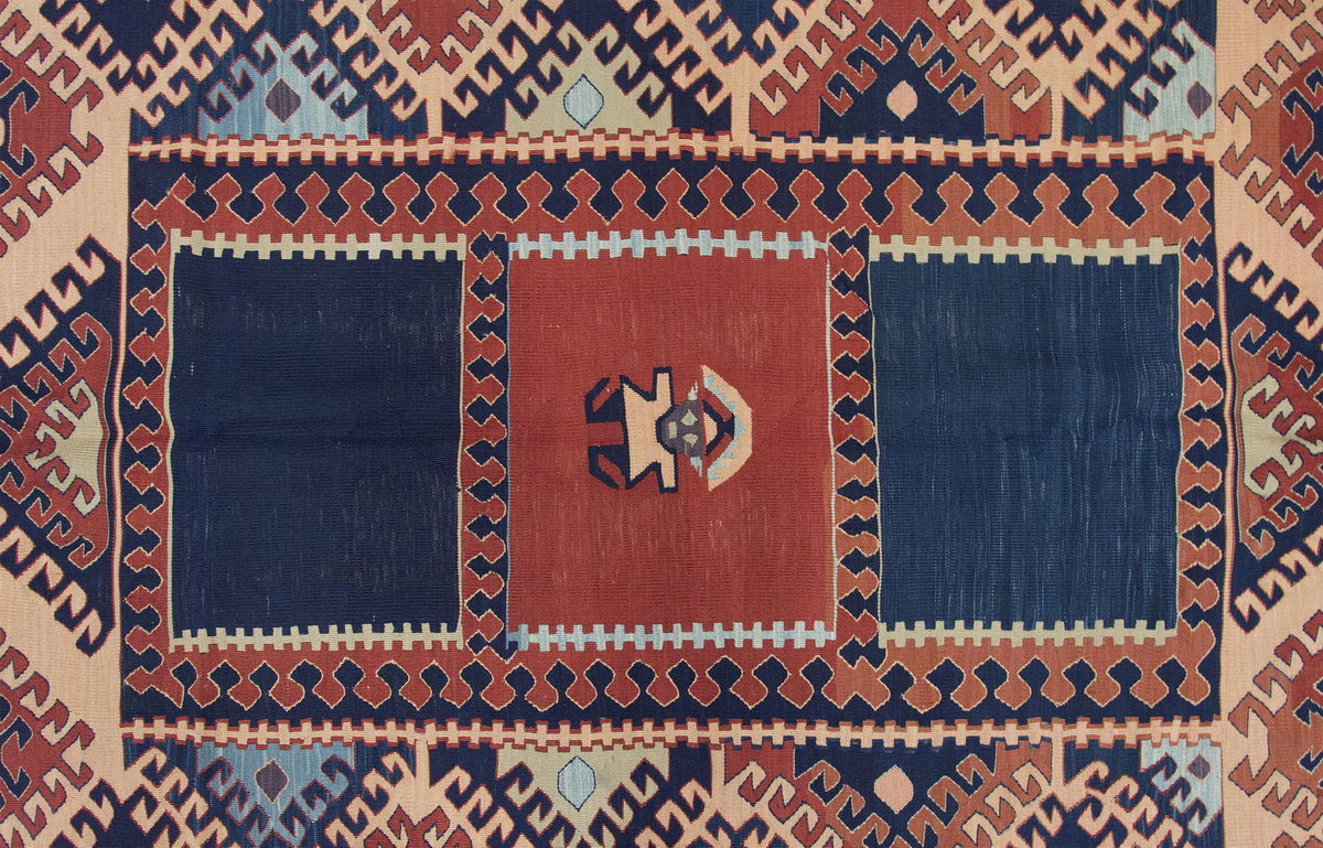 Natural Color Kilim, Oushak Kilim,Handspun Wool Kilim Rug,Handwoven Kilim,New Kilim Rug, 4.11x6.3 feet Kilim,5x6 Kilim Rug,Turkish Kilim Rug