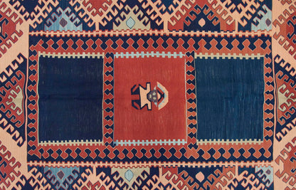 Natural Color Kilim, Oushak Kilim,Handspun Wool Kilim Rug,Handwoven Kilim,New Kilim Rug, 4.11x6.3 feet Kilim,5x6 Kilim Rug,Turkish Kilim Rug