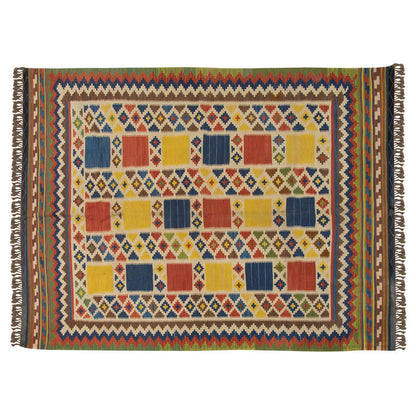 Natural Color Kilim, Oushak Kilim,Handspun Wool Kilim Rug,Handwoven Kilim,New Kilim Rug, 5.11x8.3 feet Kilim,6x8 Kilim Rug,Turkish Kilim Rug