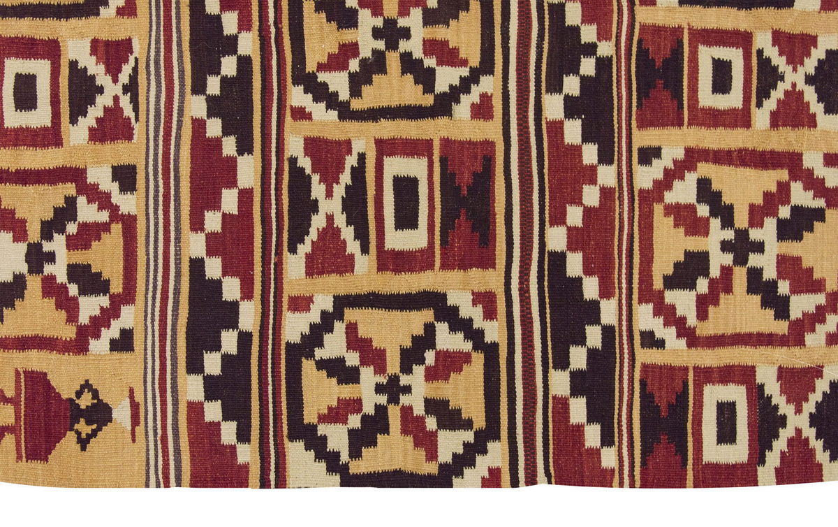 Natural Color Kilim,Oushak Kilim,Handspun Wool Kilim Rug, Handwoven Kilim,New Kilim Rug, 3.11x5.6 feet Kilim,4x6 Kilim Rug,Turkish Kilim Rug