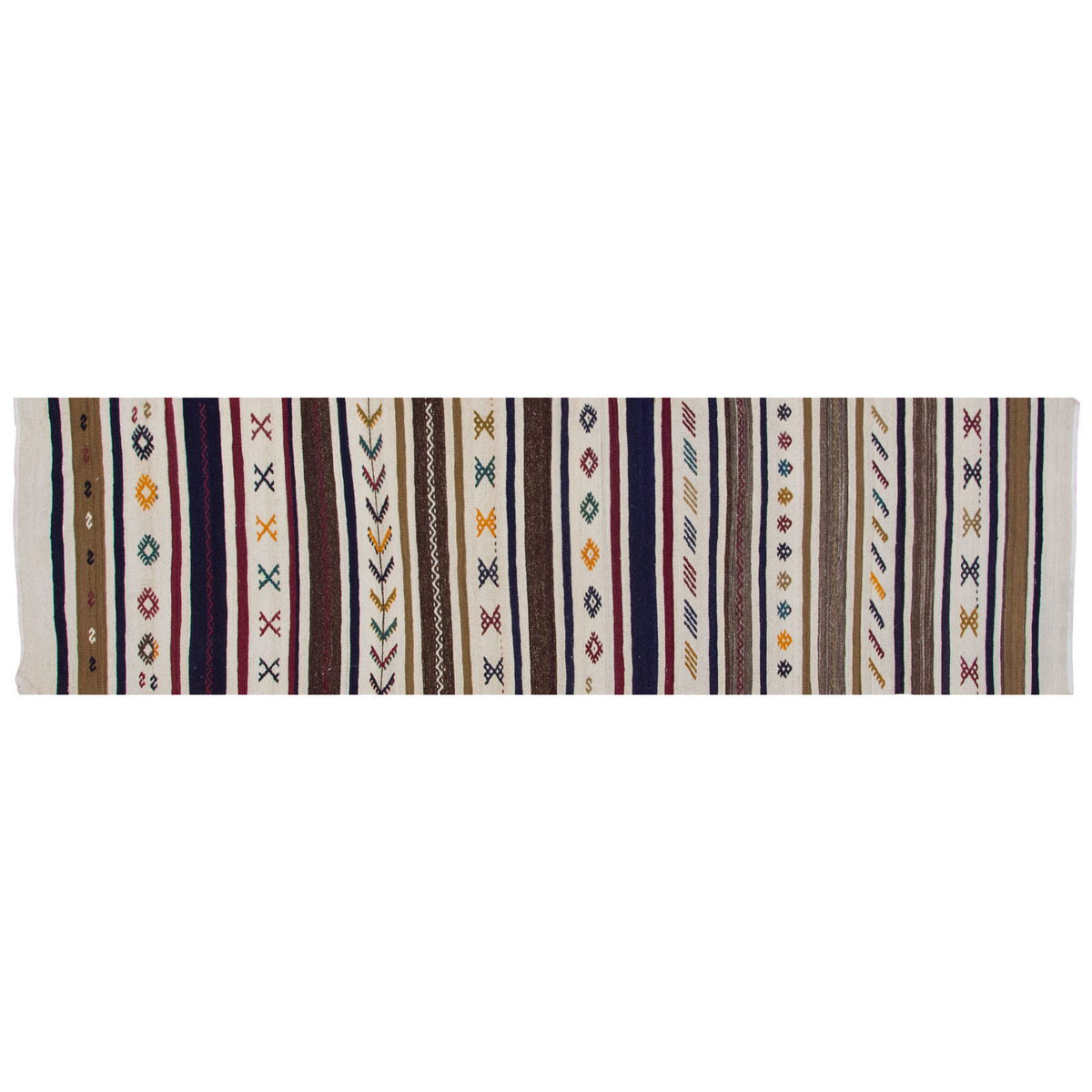 Neutral Kilim 2'8" x 10'4" feet  82 x 315 cm