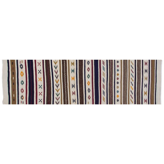 Neutral Kilim 2'8" x 10'4" feet  82 x 315 cm