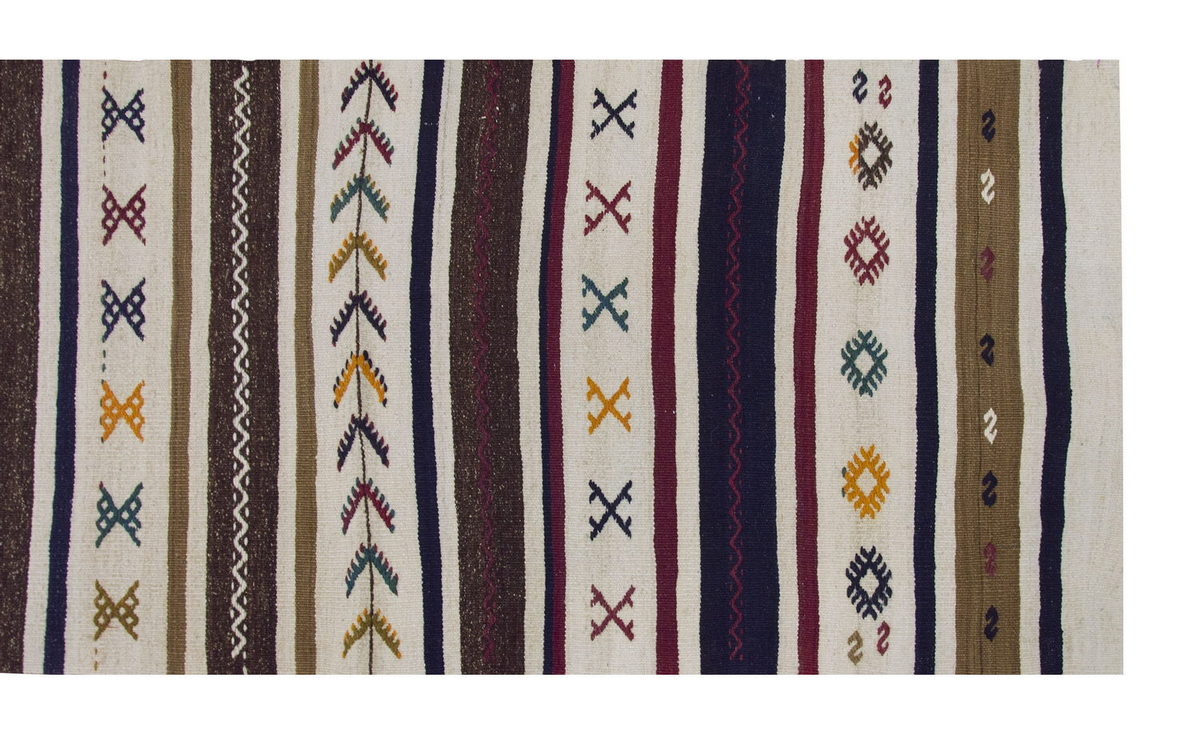 Neutral Kilim 2'8" x 10'4" feet  82 x 315 cm