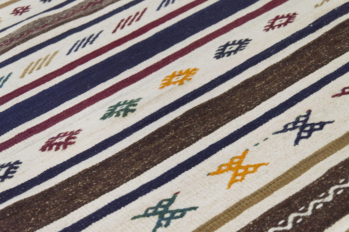 Neutral Kilim 2'8" x 10'4" feet  82 x 315 cm