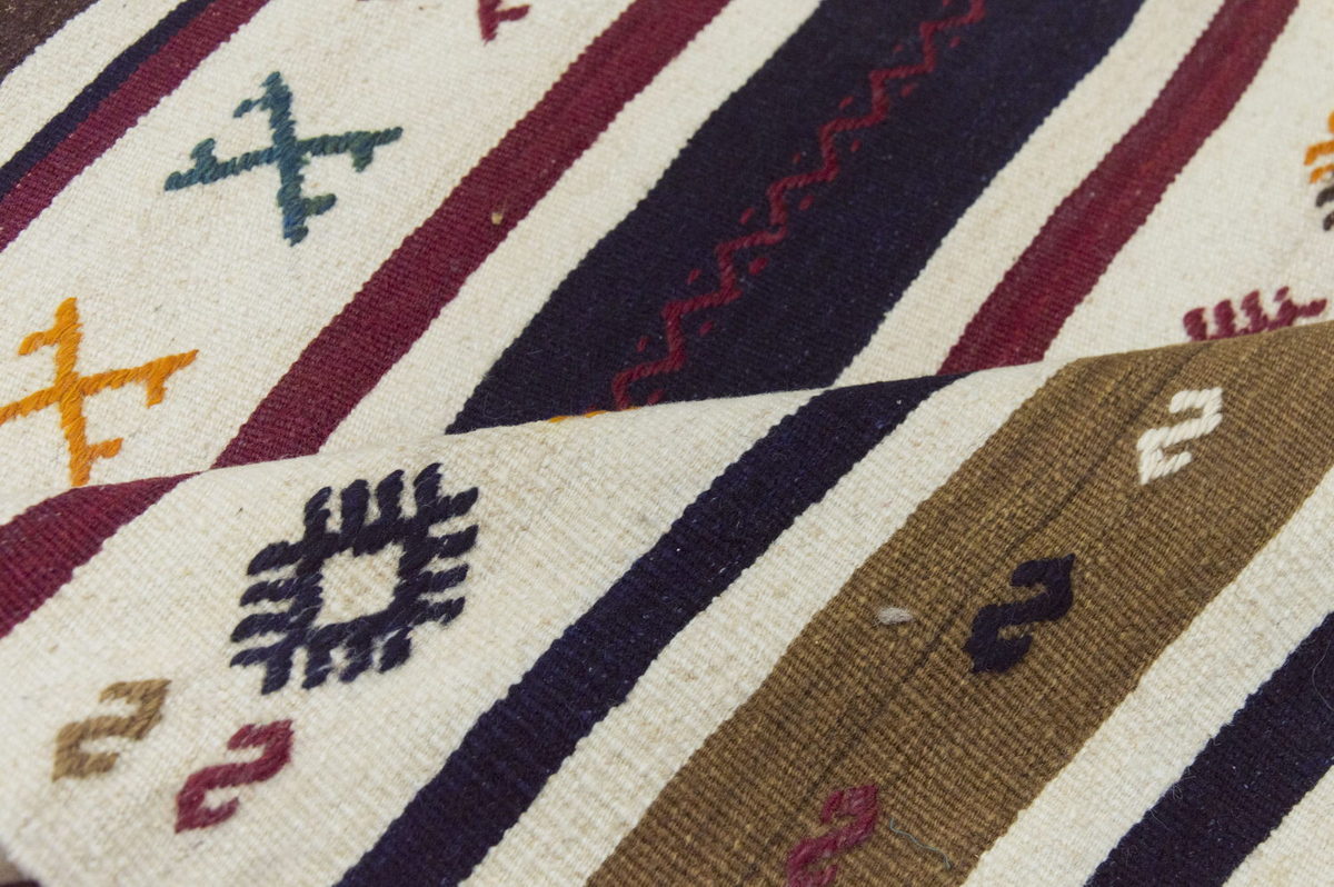 Neutral Kilim 2'8" x 10'4" feet  82 x 315 cm