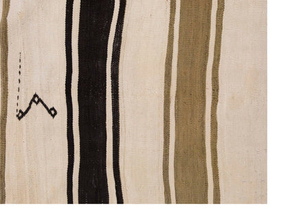 Neutral Kilim 4'1" x 7'7" feet 125 x 230 cm