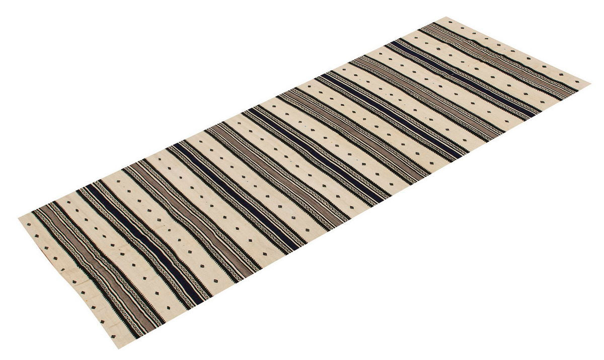 Neutral Kilim 4'4" x 10'4" feet 131 x 315 cm