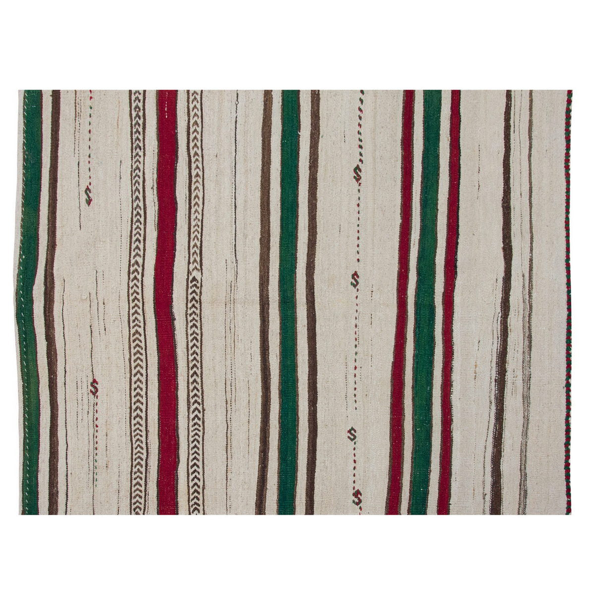 Neutral Kilim 4'5" x 5'11" feet 135 x 180 cm