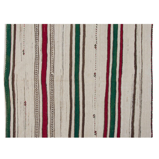Neutral Kilim 4'5" x 5'11" feet 135 x 180 cm
