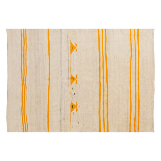 Neutral Kilim 4'7" x 8'3" feet 140 x 252 cm