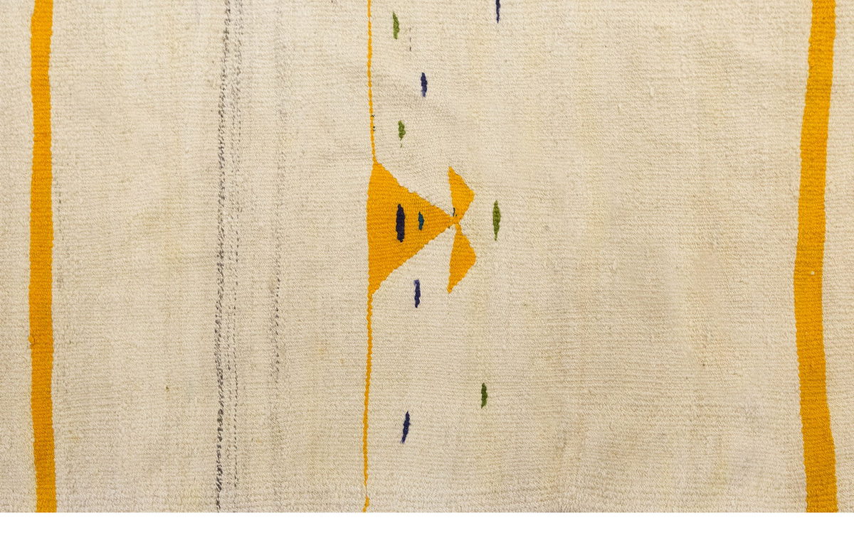 Neutral Kilim 4'7" x 8'3" feet 140 x 252 cm